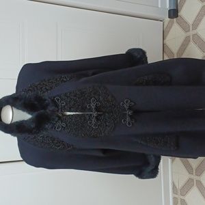 Black European jersey coat Size S-M